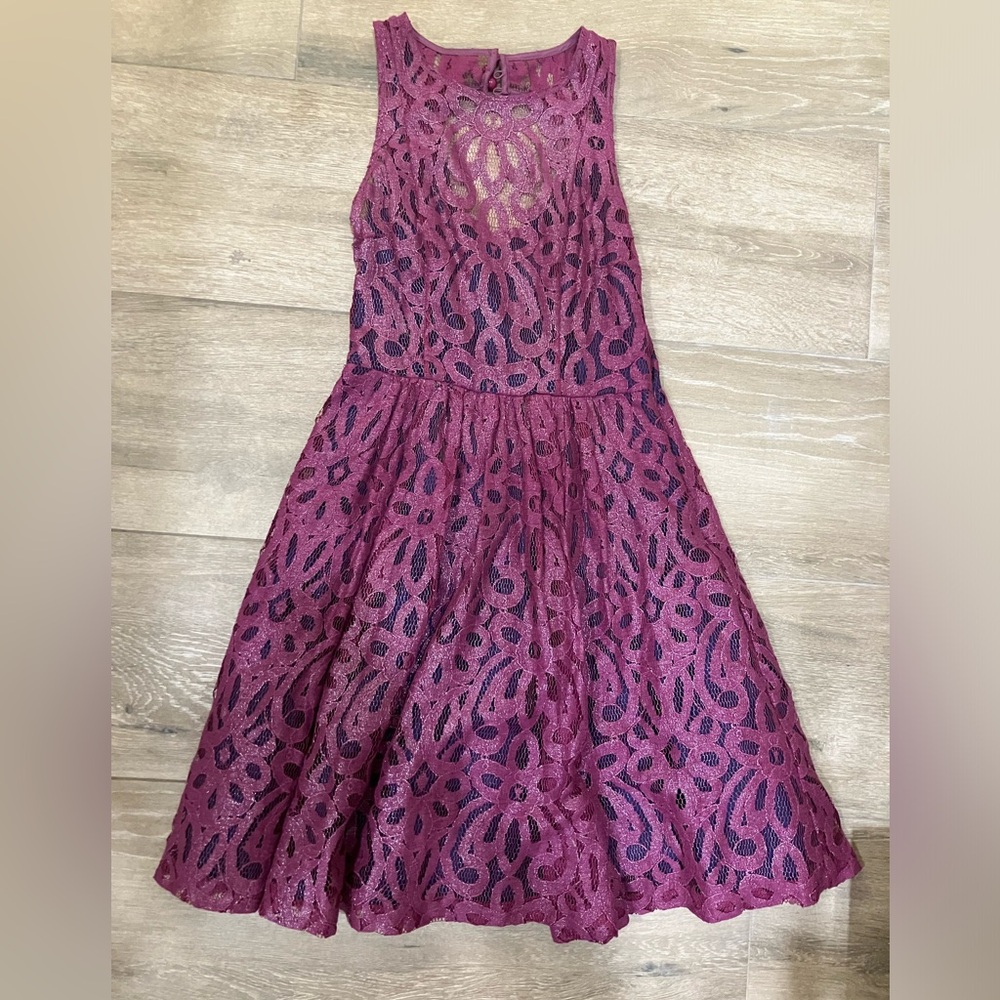 Purple lace dress